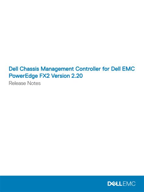 Dell Chassis Management Controller Version 2.20 for PowerEdge 